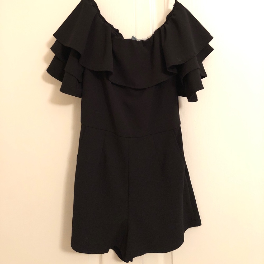 off-the-shoulder romper